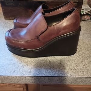 Candie's Brown Wedge Shoes